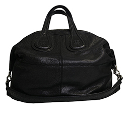 Cracked Weekend Bag, Calfskin, Black, MA0028, 2*